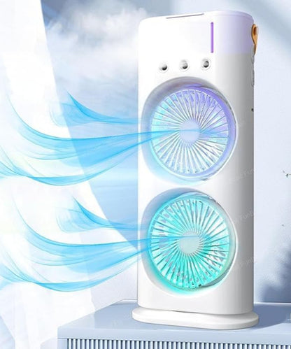 Portable Mini Air Cooler & Humidifier Fan – Mist & Cool Air for Home